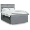 Image de vidaXL Sommier à lattes de lit avec matelas Gris clair 140x190cm Tissu