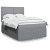 Image de vidaXL Sommier à lattes de lit avec matelas Gris clair 140x200cm Tissu