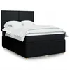 Image de vidaXL Sommier à lattes de lit avec matelas Noir 140x200 cm Tissu