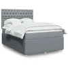 Image de vidaXL Sommier à lattes de lit avec matelas Gris clair 140x200cm Tissu