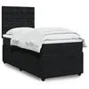 Image de vidaXL Sommier Ã  lattes de lit avec matelas Noir 90x200 cm Velours