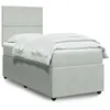 Image de vidaXL Sommier à lattes de lit et matelas Gris clair 100x200cm Velours