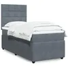 Image de vidaXL Sommier Ã  lattes de lit avec matelas Gris foncÃ© 100x200 cm