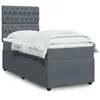 Image de vidaXL Sommier à lattes de lit avec matelas Gris foncé 100x200 cm