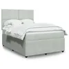 Image de vidaXL Sommier à lattes de lit et matelas Gris clair 140x200cm Velours