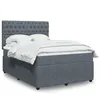 Image de vidaXL Sommier à lattes de lit et matelas Gris foncé 140x200cm Velours