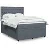 Image de vidaXL Sommier à lattes de lit et matelas Gris foncé 140x200cm Velours