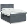 Image de vidaXL Sommier Ã  lattes de lit et matelas Gris foncÃ© 140x200cm Velours