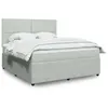 Image de vidaXL Sommier à lattes de lit et matelas Gris clair 180x200cm Velours