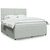 Image de vidaXL Sommier Ã  lattes de lit et matelas Gris clair 180x200cm Velours