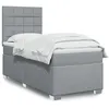 Image de vidaXL Sommier Ã  lattes de lit avec matelas gris clair 80x200 cm tissu