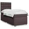 Image de vidaXL Sommier à lattes de lit avec matelas Marron foncé 90x190 cm