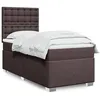 Image de vidaXL Sommier Ã  lattes de lit avec matelas Marron foncÃ© 90x200 cm