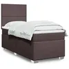 Image de vidaXL Sommier à lattes de lit avec matelas Marron foncé 100x200 cm