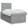 Image de vidaXL Sommier à lattes de lit avec matelas Gris clair 120x200cm Tissu