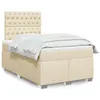 Image de vidaXL Sommier à lattes de lit avec matelas Crème 120x200 cm Tissu