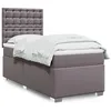 Image de vidaXL Sommier à lattes de lit avec matelas Gris 80x200 cm Similicuir