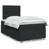 Image de vidaXL Sommier à lattes de lit avec matelas noir 120x190 cm similicuir