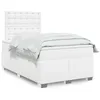 Image de vidaXL Sommier Ã  lattes de lit avec matelas Blanc 120x200cm Similicuir
