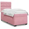 Image de vidaXL Sommier à lattes de lit et matelas Rose 80x200 cm Velours