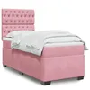Image de vidaXL Sommier Ã  lattes de lit et matelas Rose 80x200 cm Velours