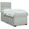 Image de vidaXL Sommier à lattes de lit et matelas Gris clair 90x190 cm Velours