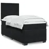Image de vidaXL Sommier Ã  lattes de lit avec matelas Noir 90x200 cm Velours