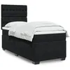 Image de vidaXL Sommier Ã  lattes de lit avec matelas Noir 90x200 cm Velours