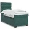 Image de vidaXL Sommier à lattes de lit avec matelas Vert foncé 90x200 cm