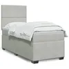 Image de vidaXL Sommier à lattes de lit et matelas Gris clair 100x200cm Velours