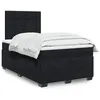 Image de vidaXL Sommier à lattes de lit avec matelas noir 120x190 cm velours