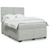 Image de vidaXL Sommier Ã  lattes de lit et matelas Gris clair 140x200cm Velours
