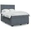 Image de vidaXL Sommier à lattes de lit et matelas Gris foncé 140x200cm Velours