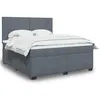 Image de vidaXL Sommier à lattes de lit et matelas Gris foncé 180x200cm Velours