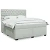 Image de vidaXL Sommier à lattes de lit et matelas Gris clair 180x200cm Velours