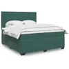 Image de vidaXL Sommier Ã  lattes de lit et matelas Vert foncÃ© 200x200cm Velours