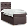 Image de vidaXL Sommier à lattes de lit avec matelas Marron foncé 90x200 cm