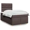 Image de vidaXL Sommier à lattes de lit avec matelas Marron foncé 120x200 cm