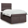 Image de vidaXL Sommier Ã  lattes de lit avec matelas Marron foncÃ© 120x200 cm
