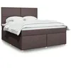 Image de vidaXL Sommier à lattes de lit avec matelas Marron foncé 180x200 cm