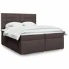 Image de vidaXL Sommier à lattes de lit avec matelas Marron foncé 200x200 cm