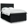 Image de vidaXL Sommier Ã  lattes de lit avec matelas Noir 140x190 cm Tissu