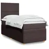 Image de vidaXL Sommier à lattes de lit avec matelas Marron foncé 80x200 cm