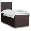 Image de vidaXL Sommier à lattes de lit avec matelas Marron foncé 90x200 cm