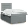 Image de vidaXL Sommier à lattes de lit avec matelas Gris clair 120x200cm Tissu