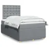 Image de vidaXL Sommier à lattes de lit avec matelas Gris clair 120x200cm Tissu