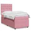 Image de vidaXL Sommier à lattes de lit et matelas Rose 80x200 cm Velours