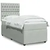 Image de vidaXL Sommier à lattes de lit et matelas Gris clair 90x190 cm Velours
