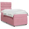 Image de vidaXL Sommier à lattes de lit avec matelas Rose 90x190 cm Velours