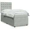 Image de vidaXL Sommier à lattes de lit et matelas Gris clair 90x190 cm Velours